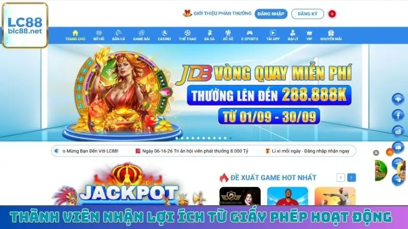 Thành viên nhận lợi ích từ giấy phép hoạt động